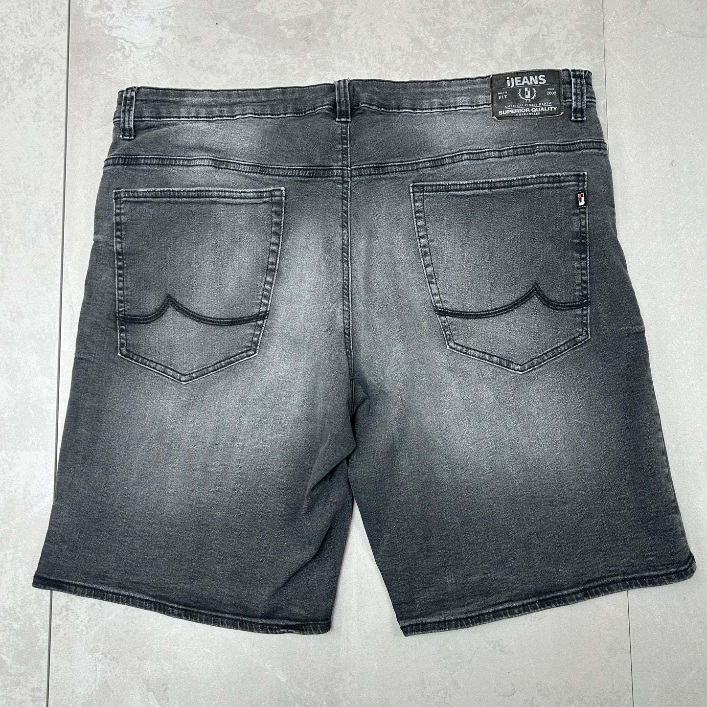 Vintage Embroidered Hip Hop Baggy Black Shorts Jorts - 40