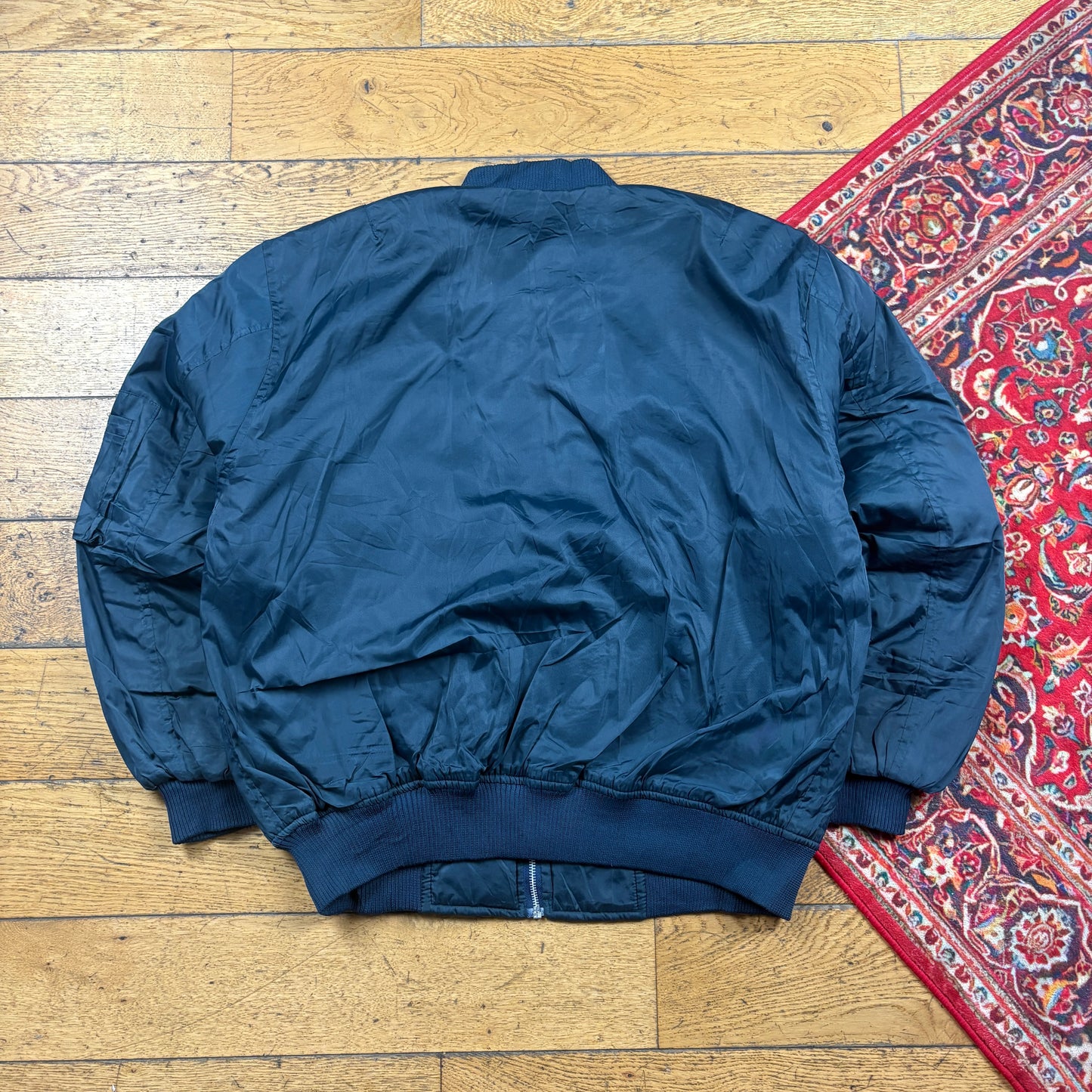 Vintage Blue Green MA-1 Bomber Jacket - XL