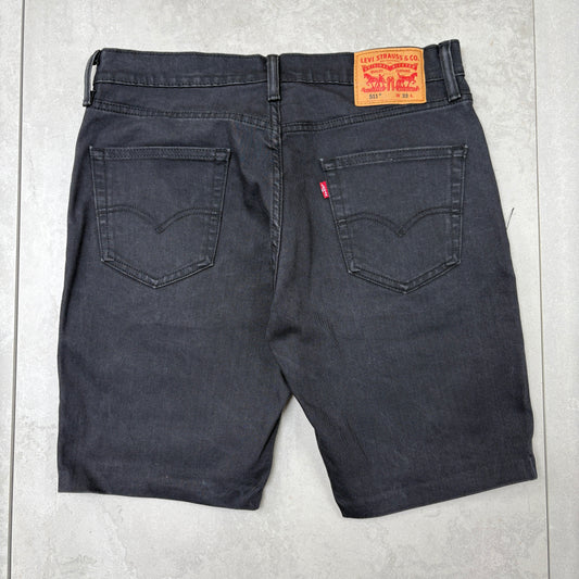 Vintage Levis 511 Black Denim Shorts - 33