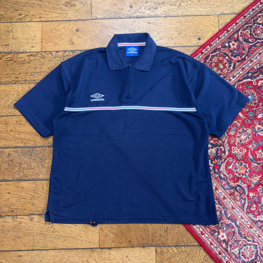 Vintage Umbro Navy Embroidered Polo Shirt - L
