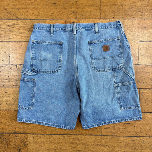 Vintage Carhartt Workwear Blue Baggy Carpenter Shorts - 38