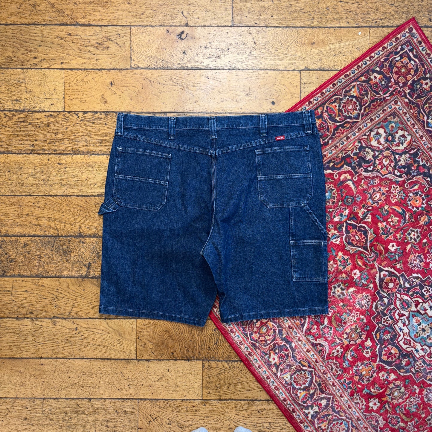 Vintage Wrangler Blue Denim Carpenter Baggy Shorts - 46