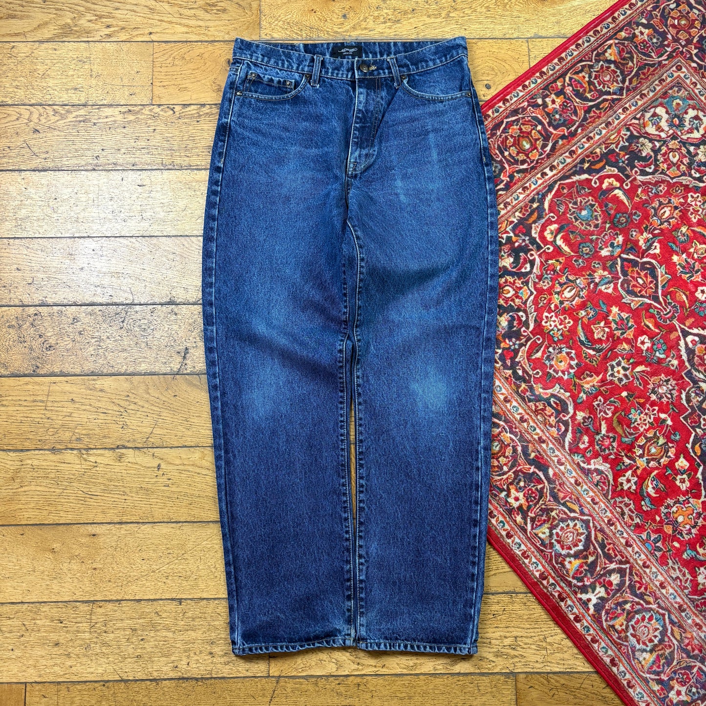 Vintage Ed Hardy Blue Tiger Y2K Hip Hop Baggy Jeans - 34
