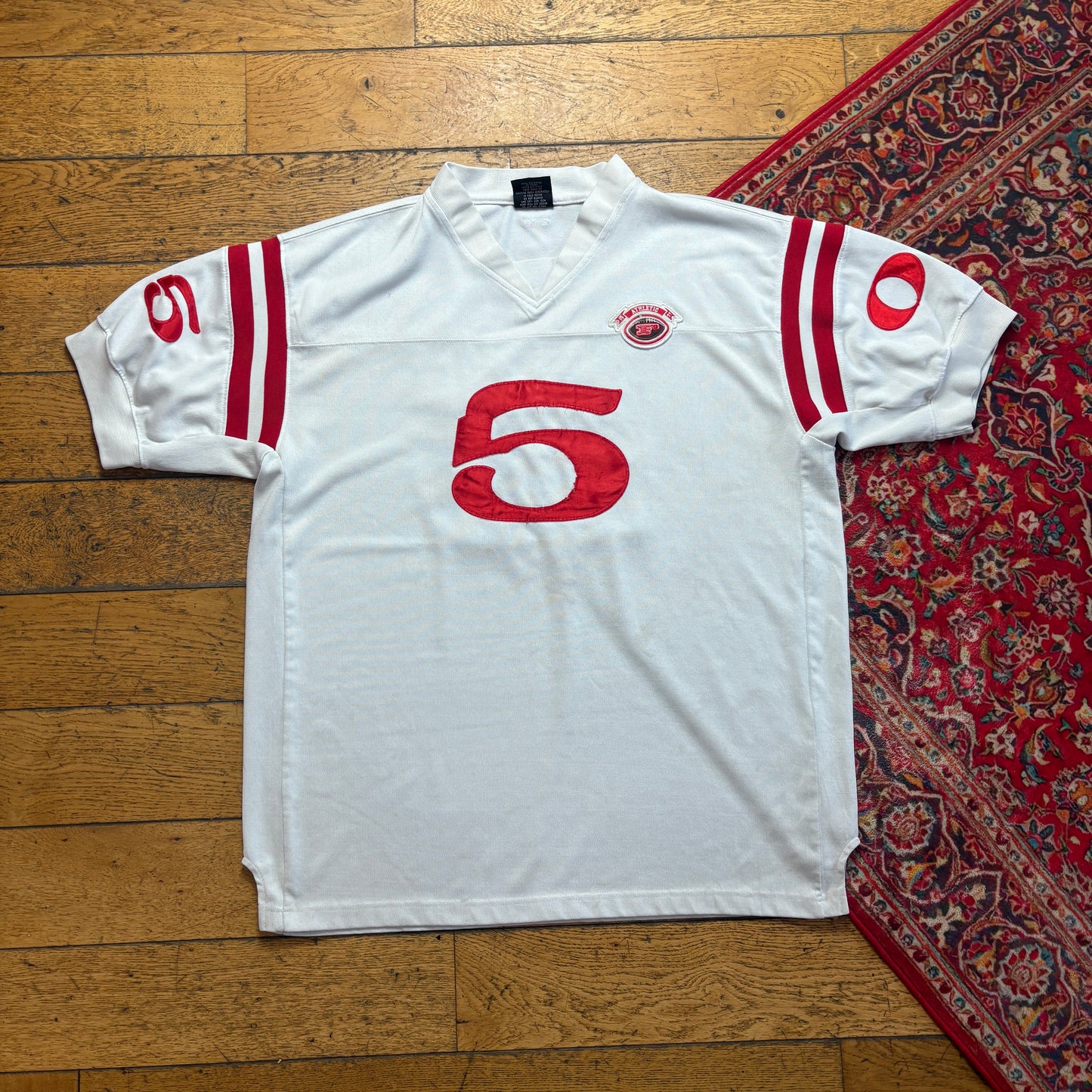Vintage FUBU Embroidered Hip Hop White American Football Jersey - XL