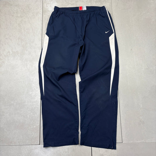 Vintage Nike Navy Baggy Tracksuit Sweatpants Track Pants Bottoms - XXL