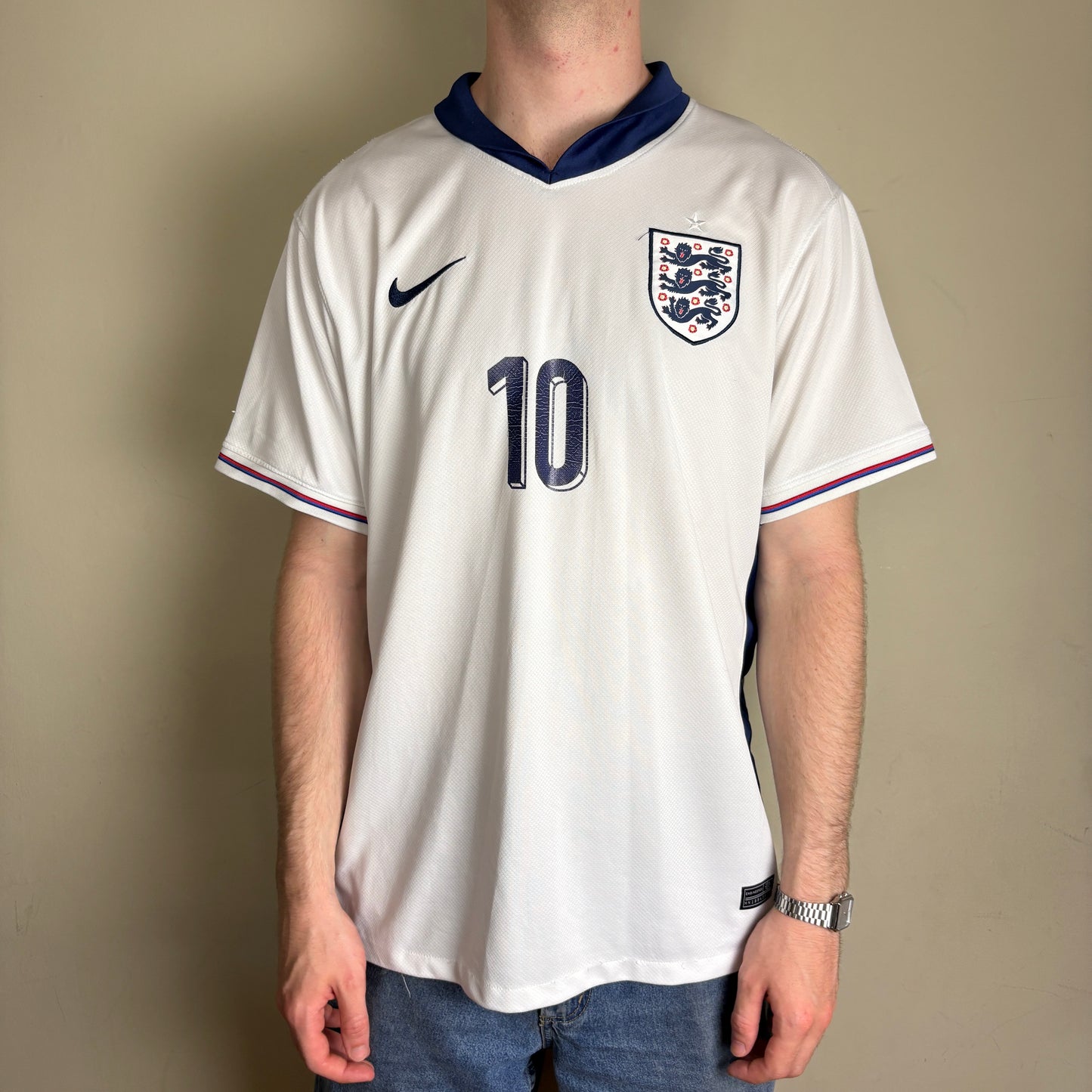 Vintage England Football White Nike Bellingham World Cup Football Shirt - XL