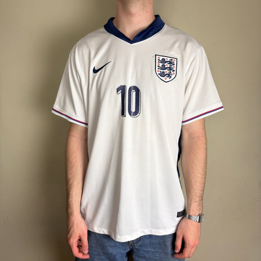 Vintage England Football White Nike Bellingham World Cup Football Shirt - XL
