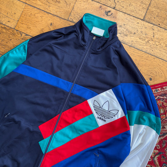 Vintage 90s Adidas Navy Tracksuit Track Jacket - XL