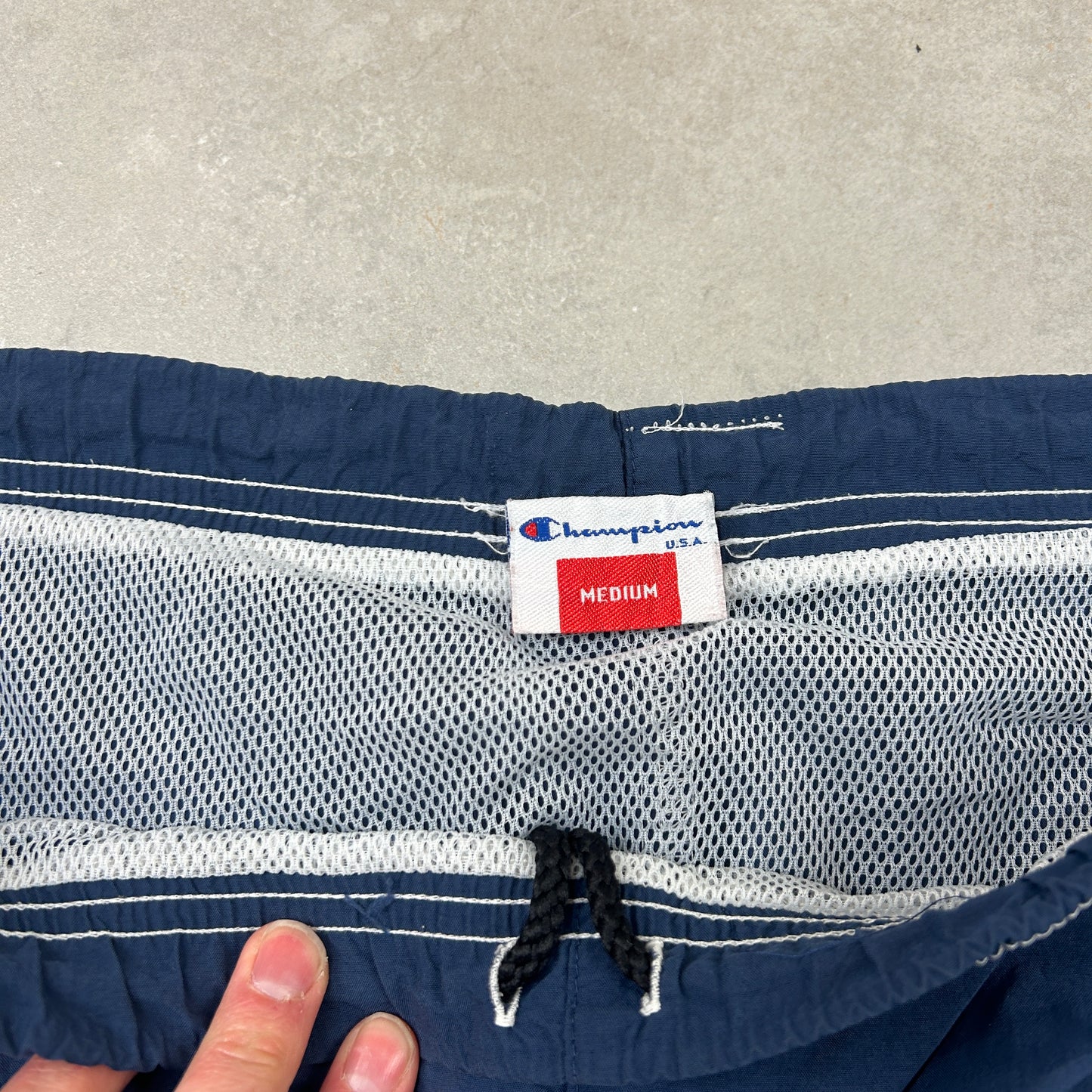 Vintage Champion Navy Shorts Swimming Trunks - 38