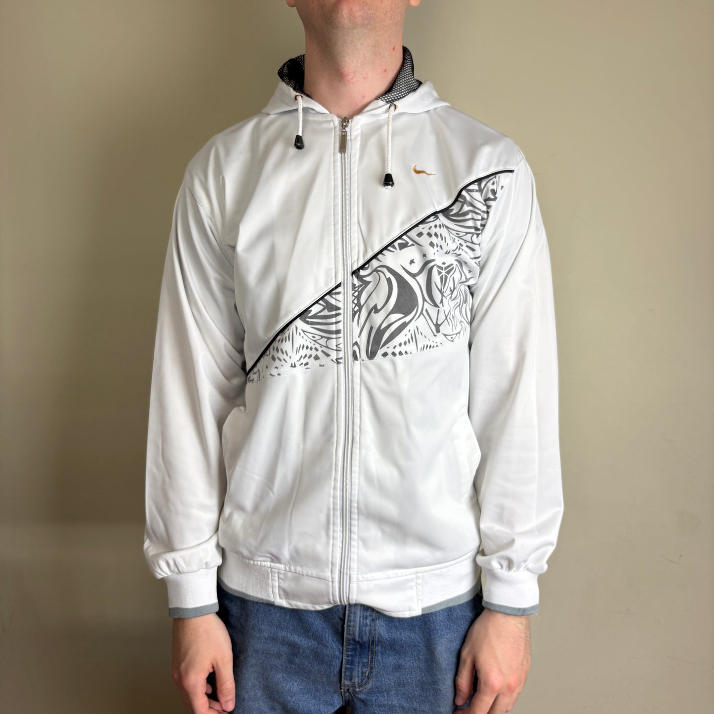 Vintage Nike Y2K White Tracksuit Track Jacket - M