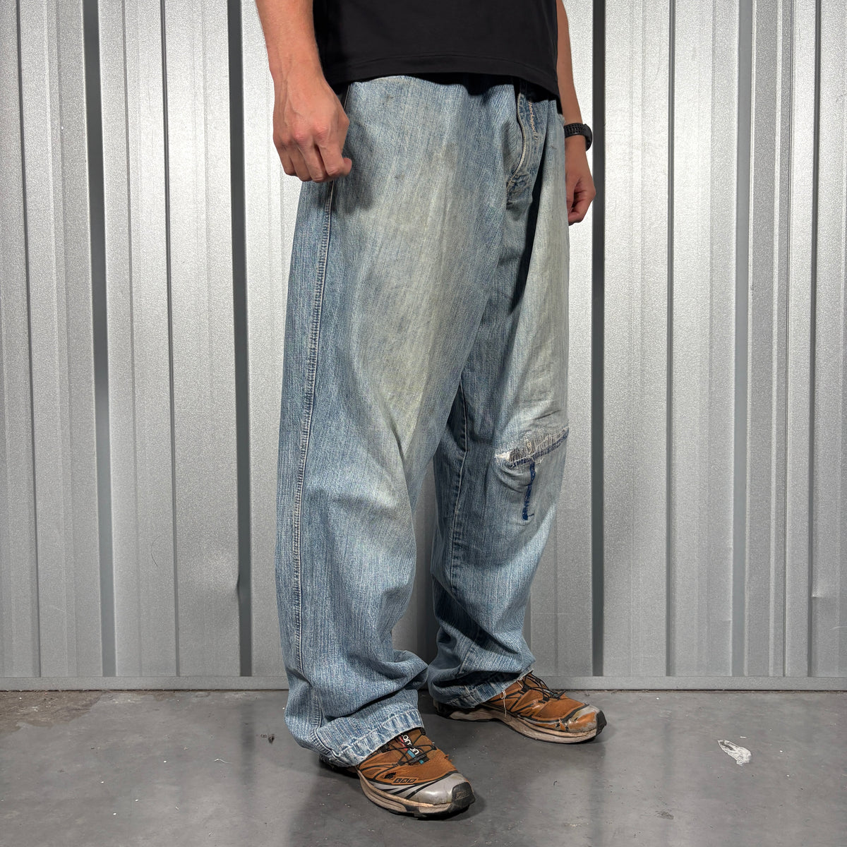 Pelle Pelle Blue Baggy Y2K Hip Hop Jeans - 38R