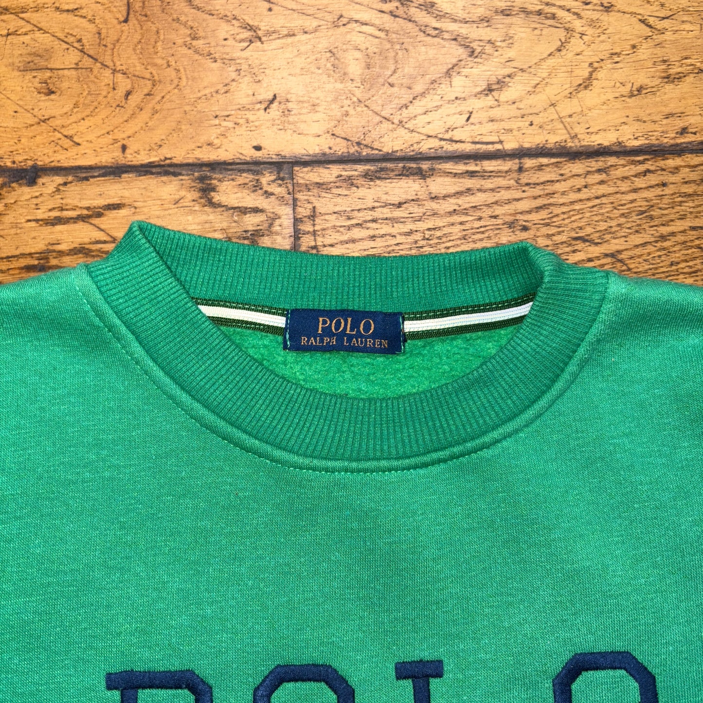 Vintage Ralph Lauren Green Embroidered Sweatshirt - M