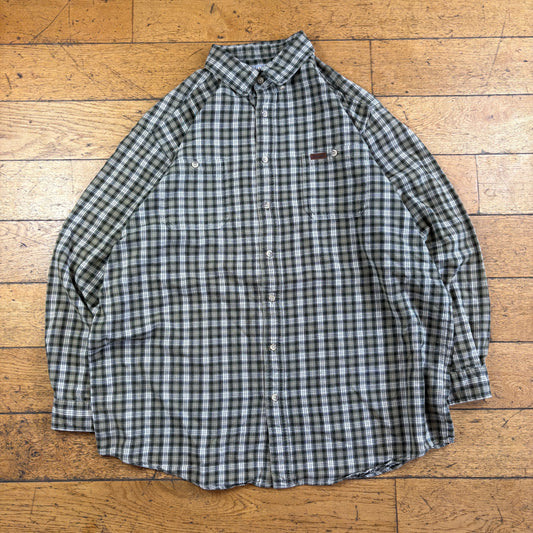 Vintage Carhartt Green Check Workwear Shirt - XXL
