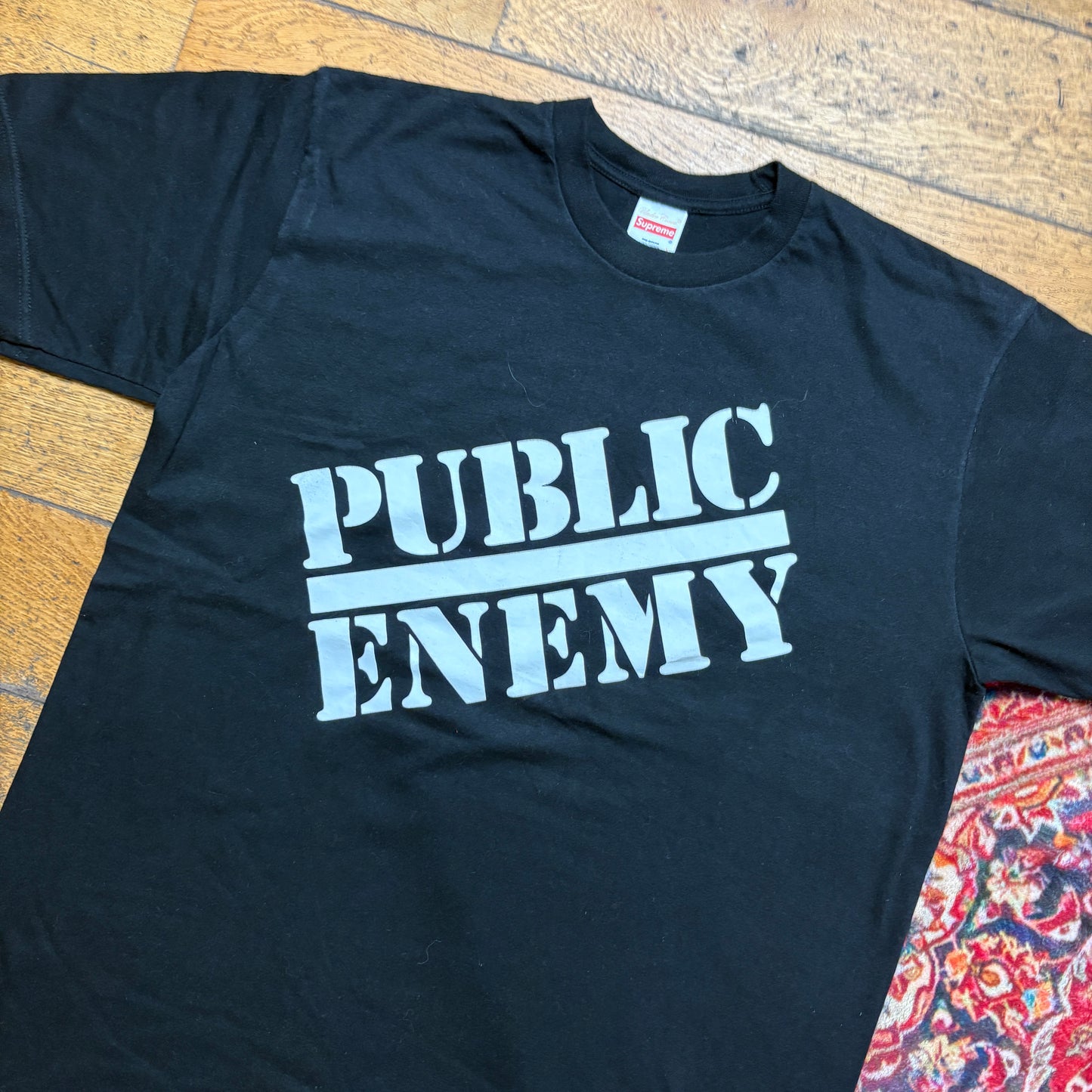 Vintage Supreme Public Enemy Black Graphic T-Shirt - M
