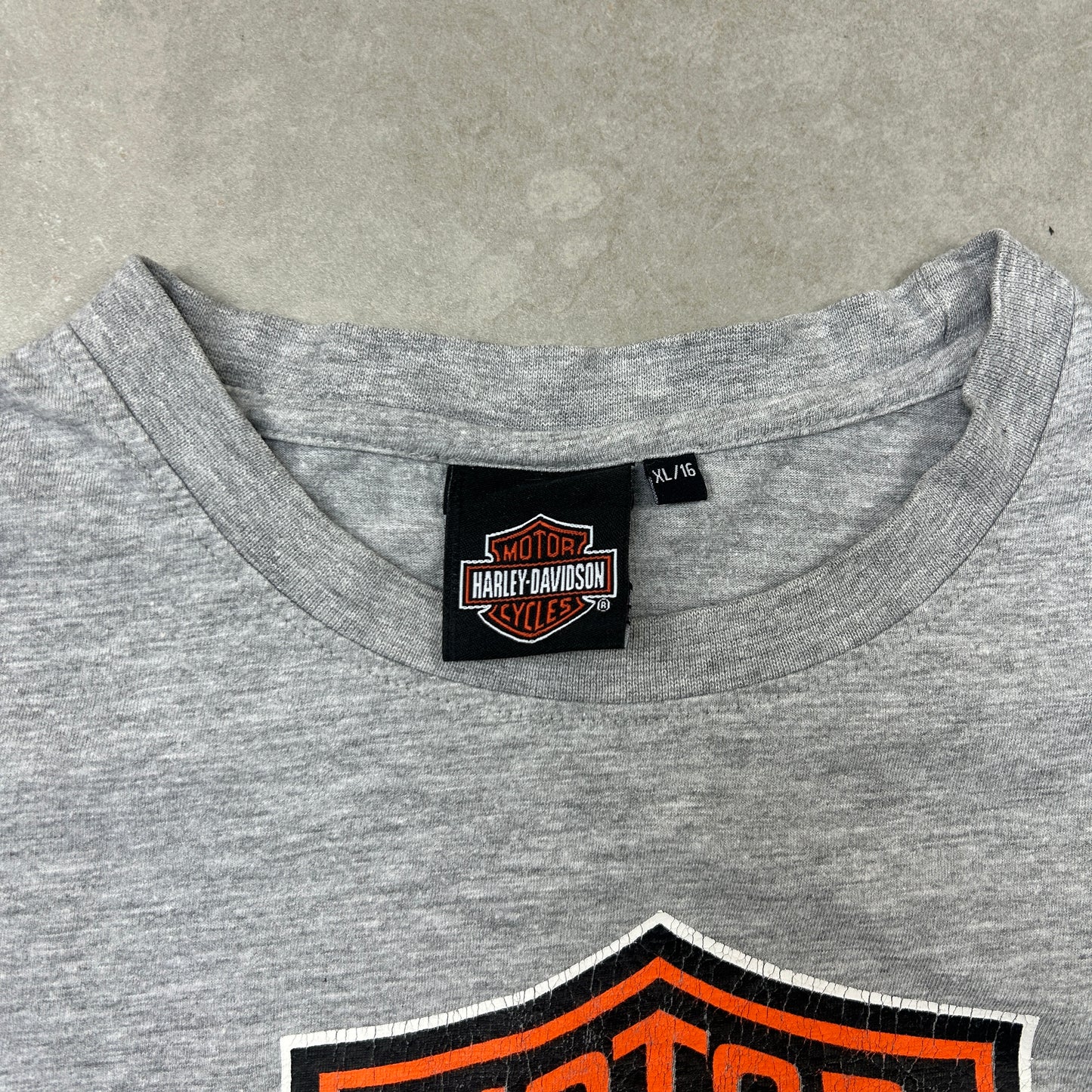 Vintage Harley Davidson Grey T-Shirt - 16 / Mens S