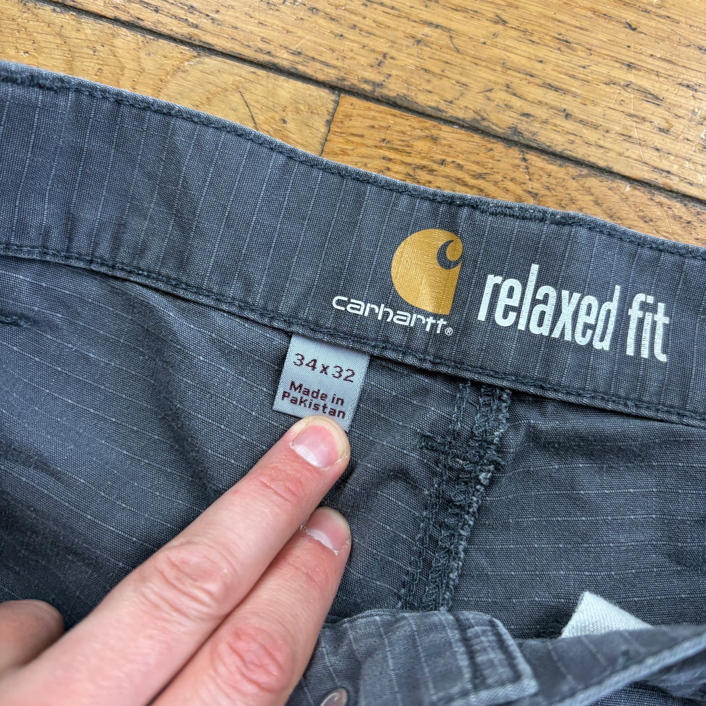 Carhartt Grey Cargo Workwear Carpenter Baggy Trousers - 34