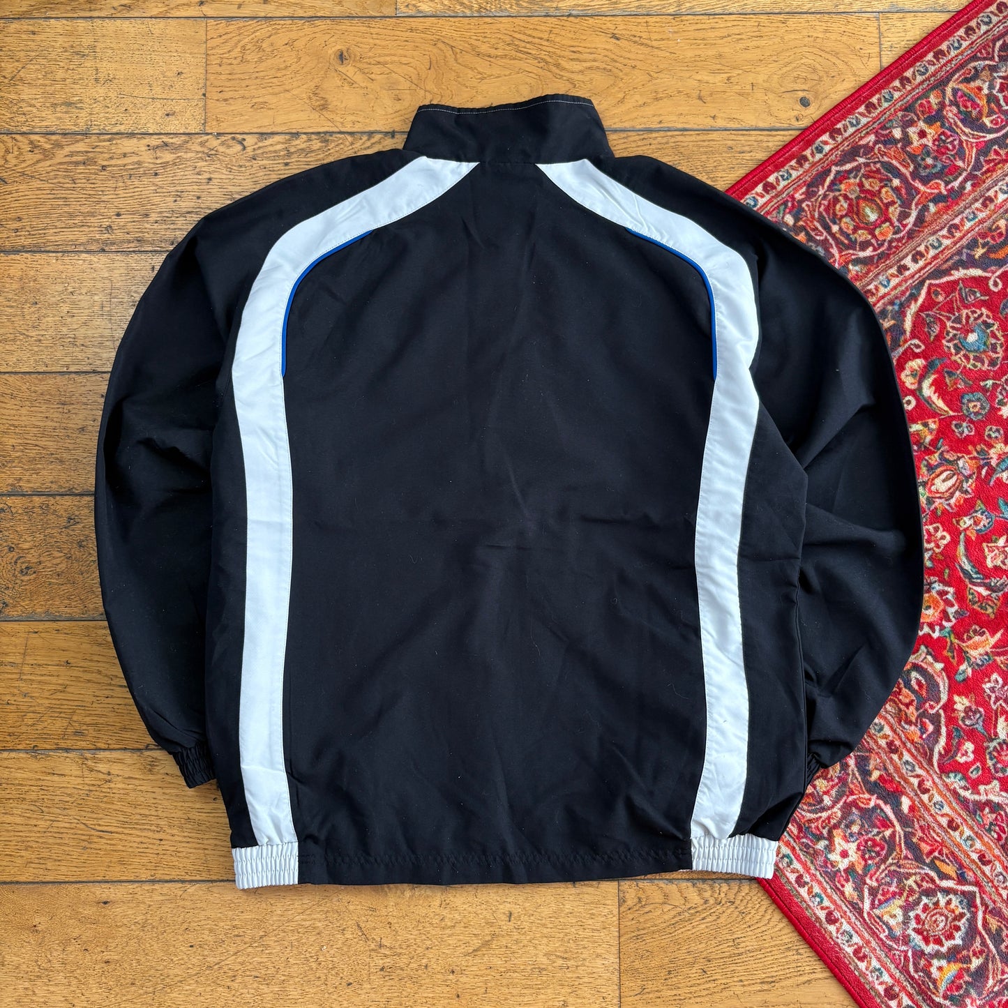 Vintage Adidas Black White Tracksuit Track Shell Windbreaker Jacket - L