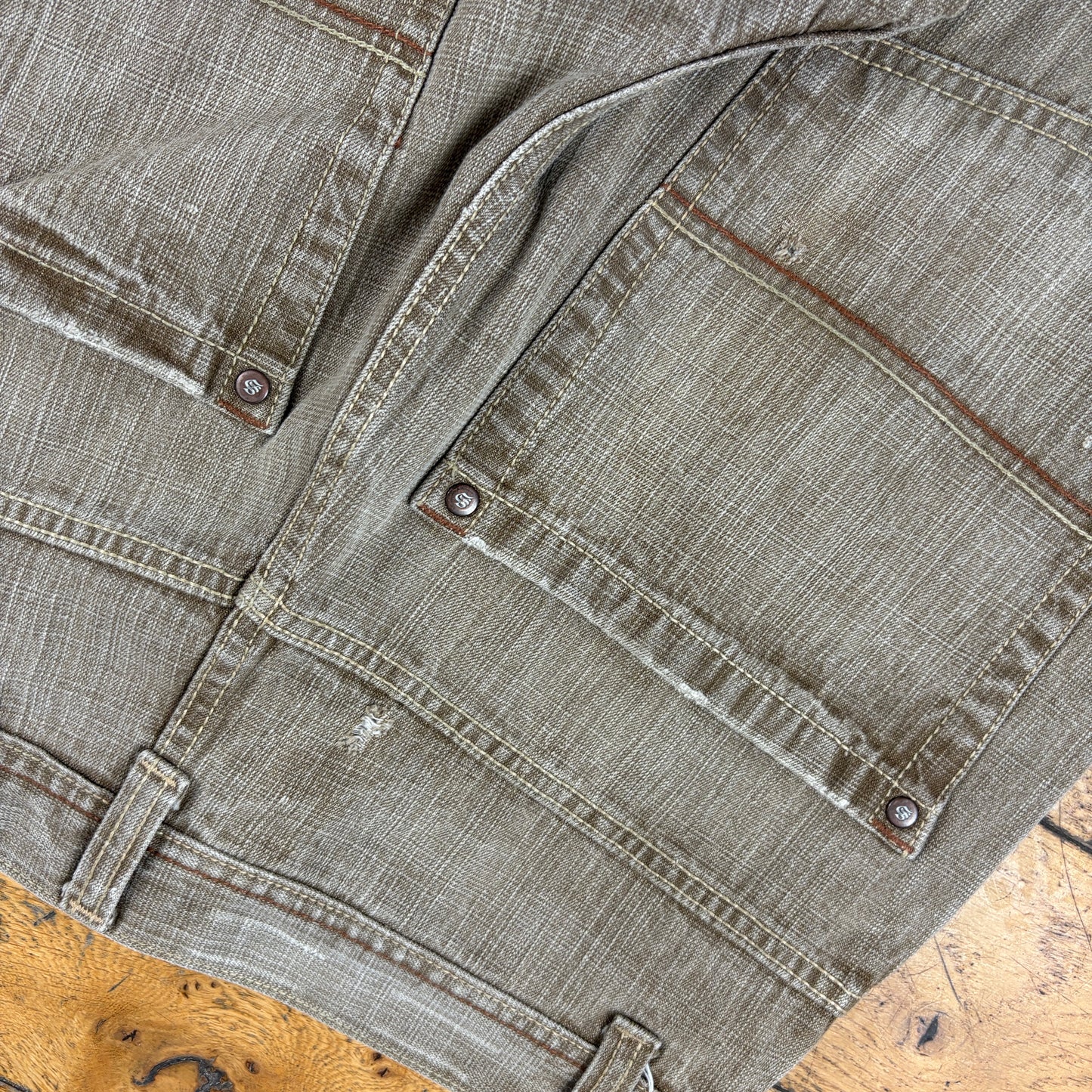 Vintage Southpole Brown Embroidered Y2K Hip Hop Baggy Jeans - 32