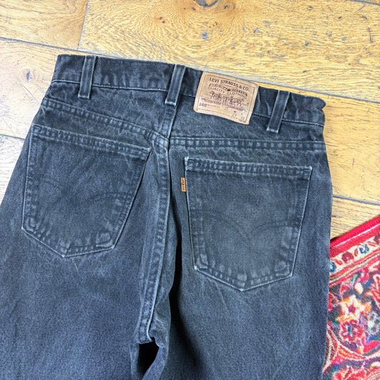 Vintage Levis Womens 560 Baggy Black Denim Jeans - Size 6/8