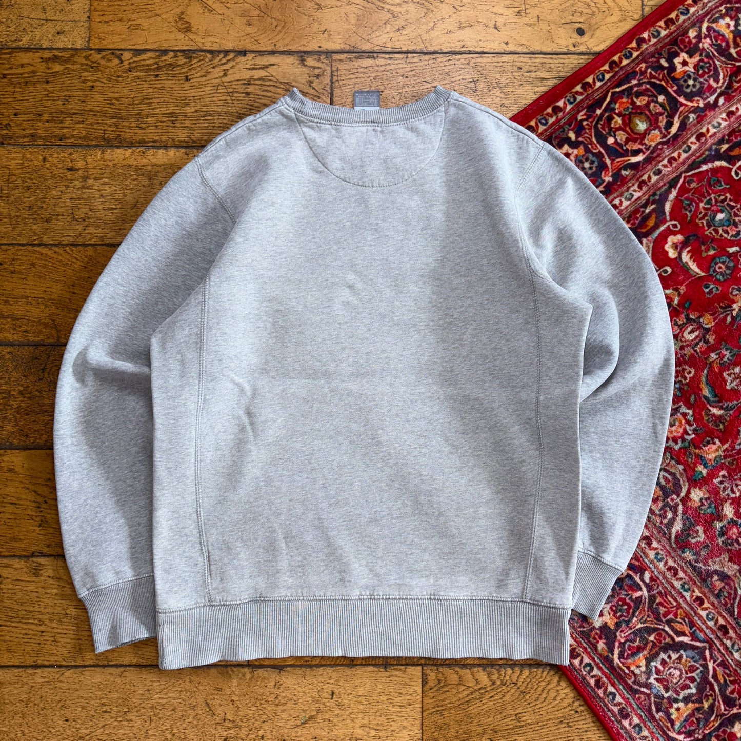 Vintage Nike Y2K Grey Swoosh Embroidered Sweatshirt - M