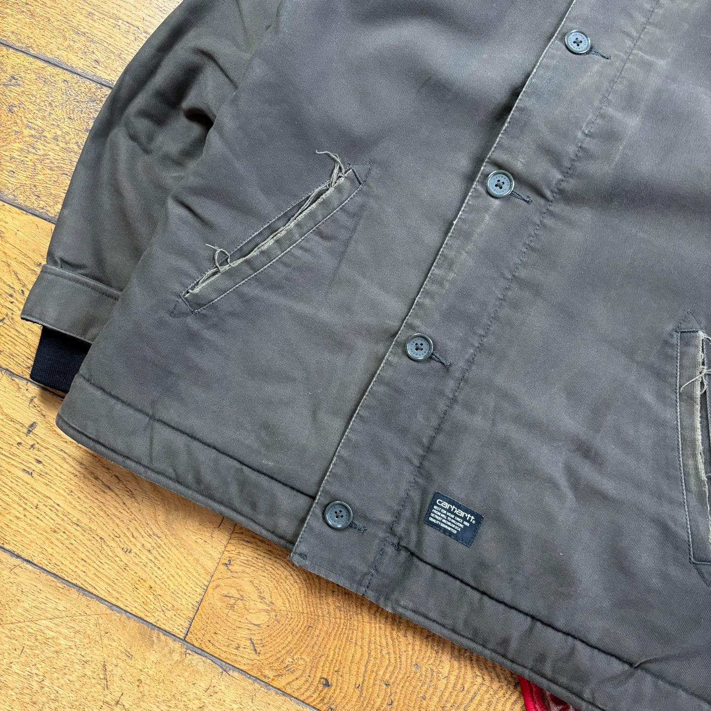 Vintage Carhartt Brown Khaki Sherpa Lined Jacket - M