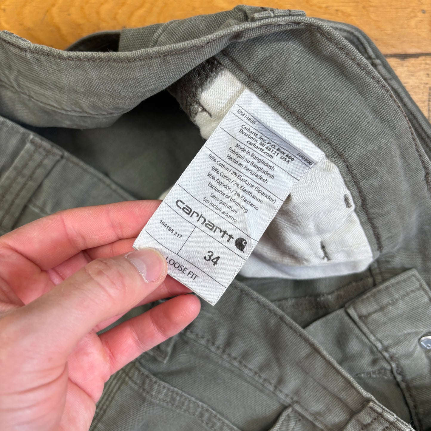 Vintage Carhartt Grey Workwear Baggy Carpenter Shorts - 34