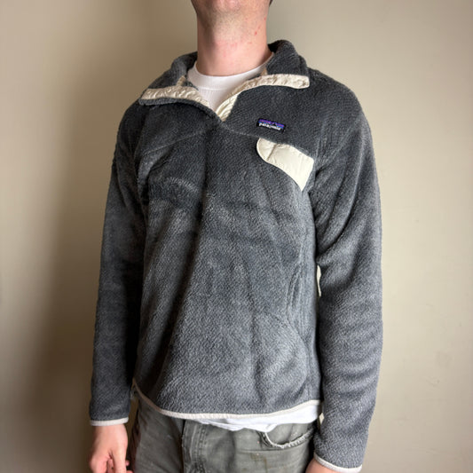 Vintage Patagonia Grey Synchilla Womens Fleece Jumper Jacket - XL