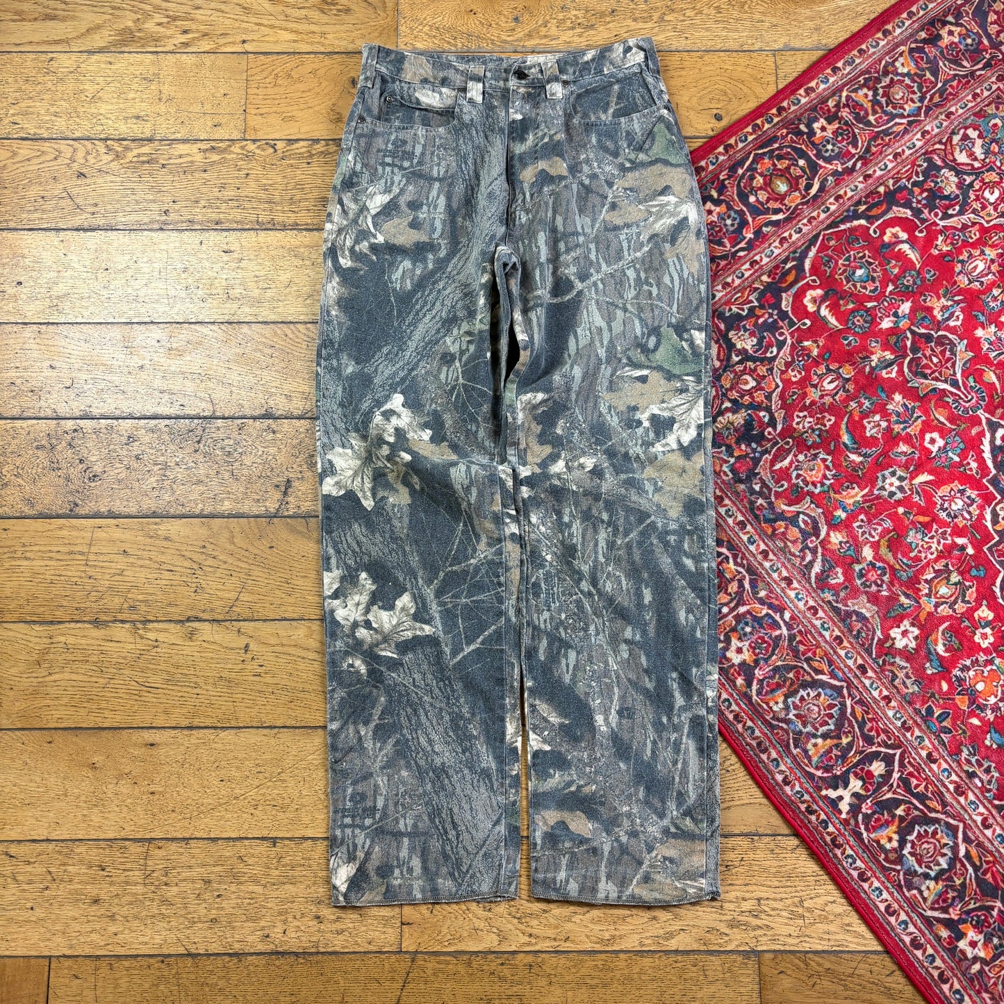 Vintage Real Tree Camo Green Hunting Workwear Trousers - 30
