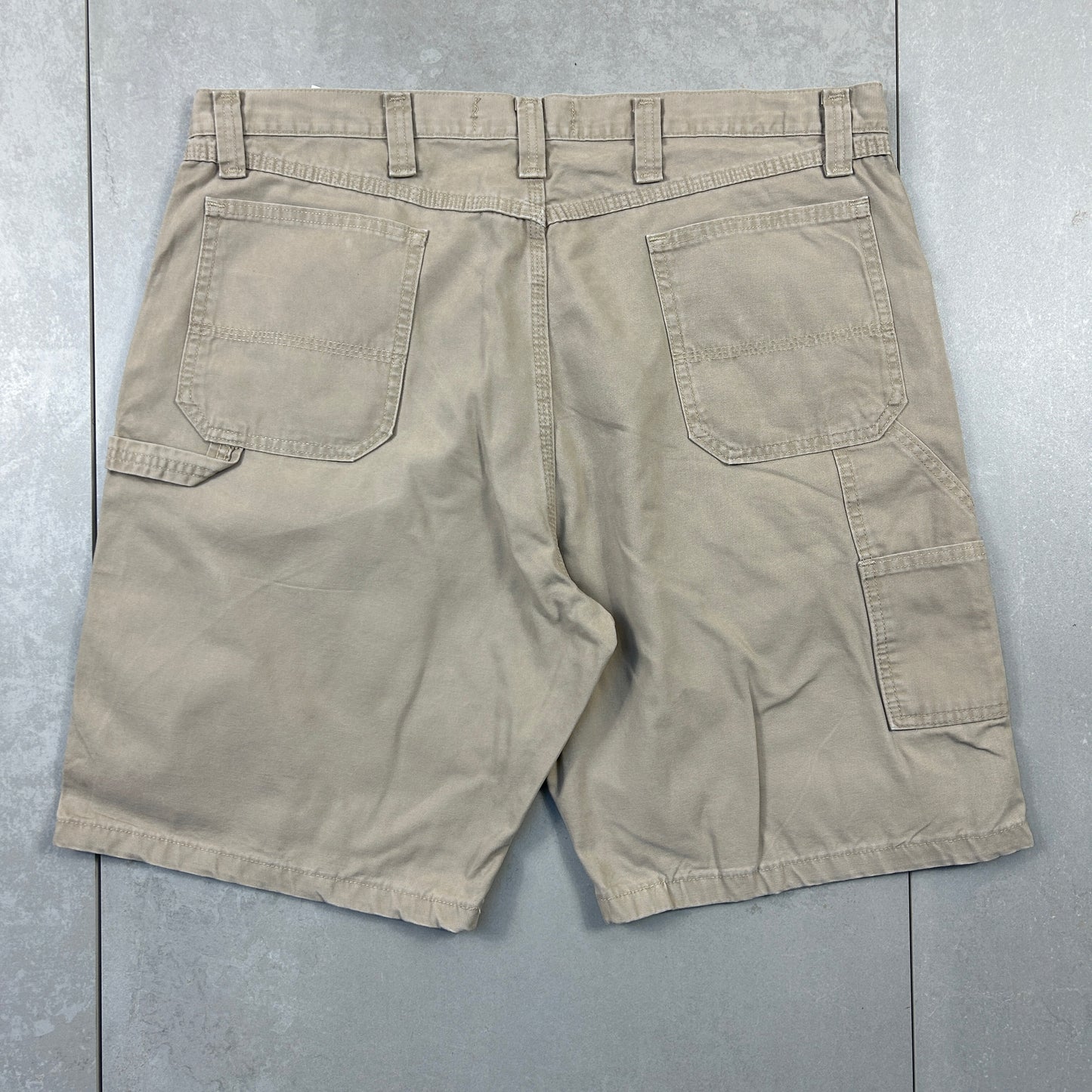 Vintage Wrangler Cream Workwear Carpenter Baggy Shorts - 40