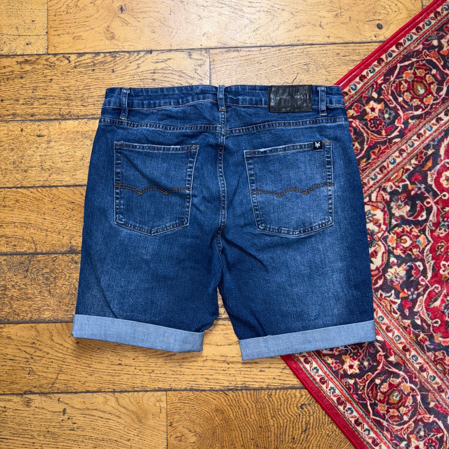 Vintage Blue Denim Shorts - 34