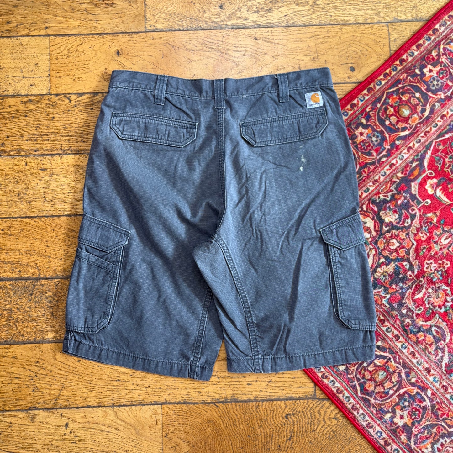 Vintage Carhartt Grey Workwear Baggy Carpenter Shorts - 36