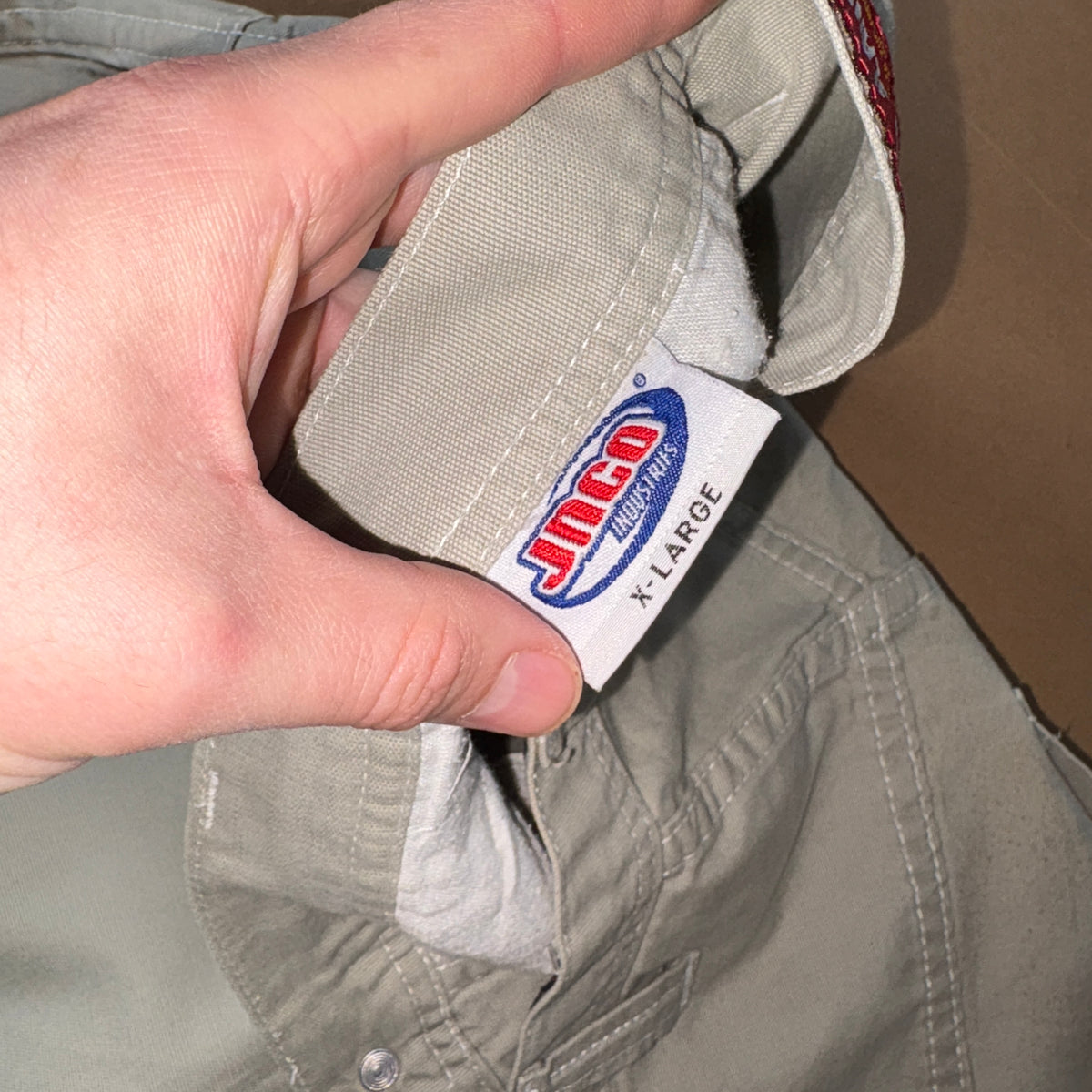 JNCO Cream Chino Baggy Y2K Skate Embroidered Trousers - 36L