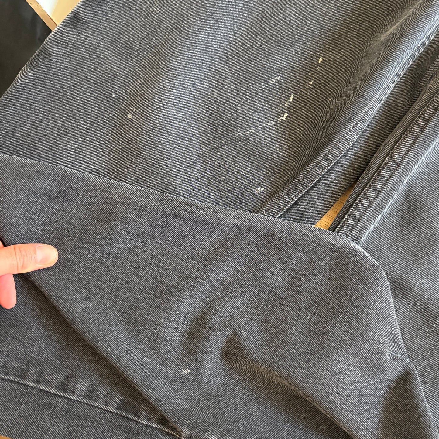 Vintage Levis 550 Baggy Black Denim Jeans - 33L
