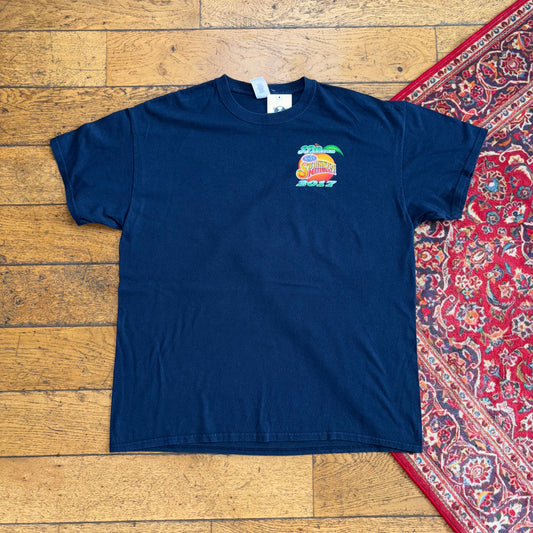 Vintage NASCAR Navy Racing Graphic T-Shirt - XL