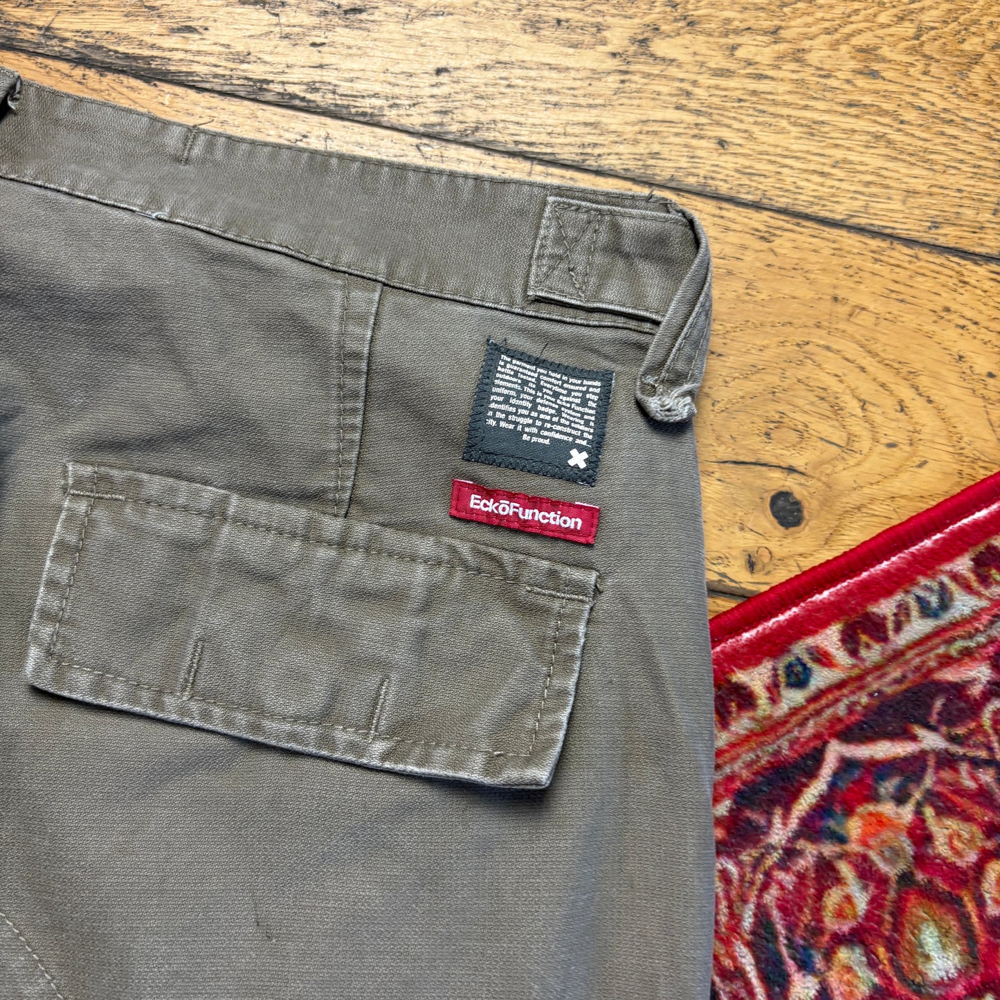 Vintage Ecko Unltd Brown Cargo Hip Hop Baggy Trousers - 34L