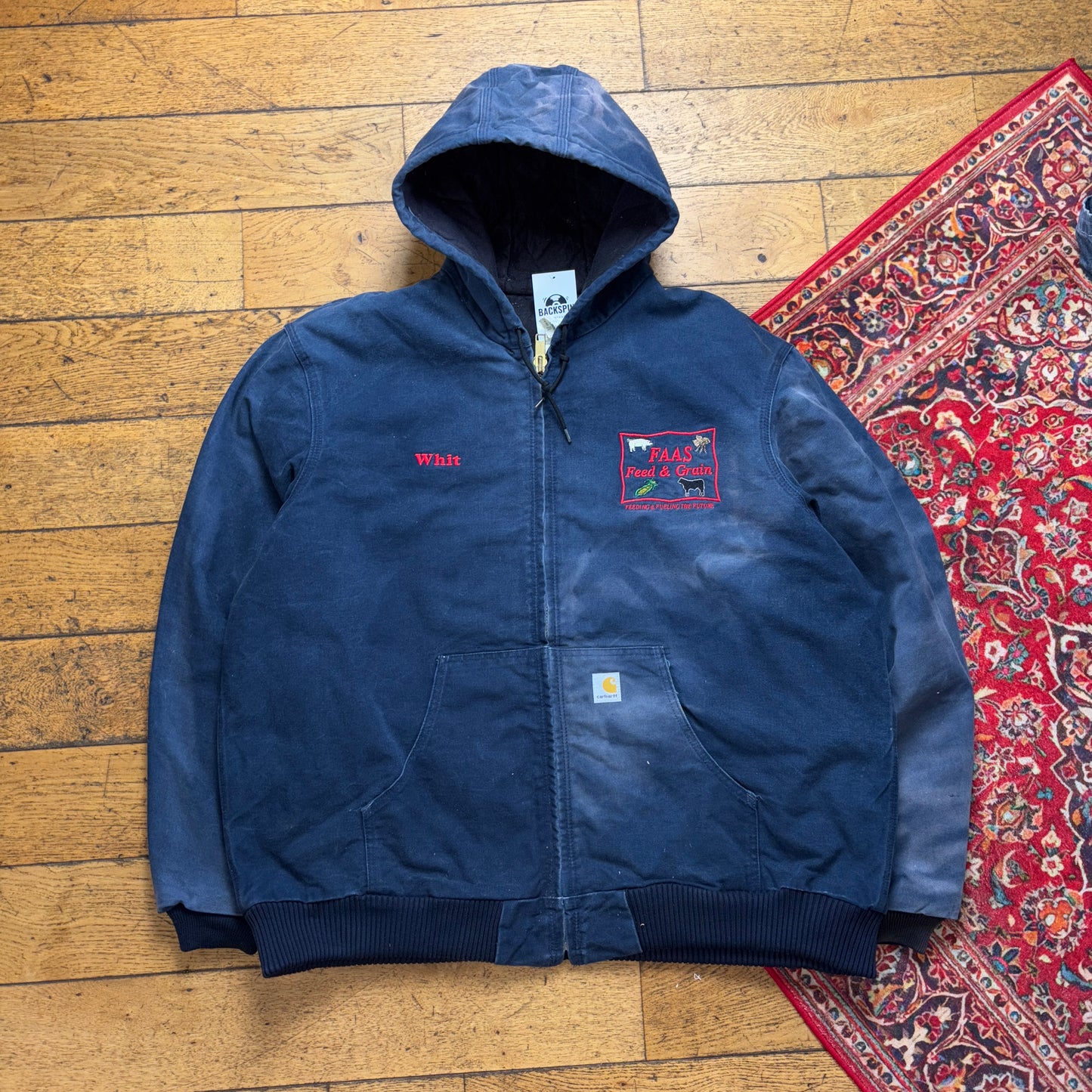 Vintage Carhartt Navy Blue Active Workwear Jacket - 2XL