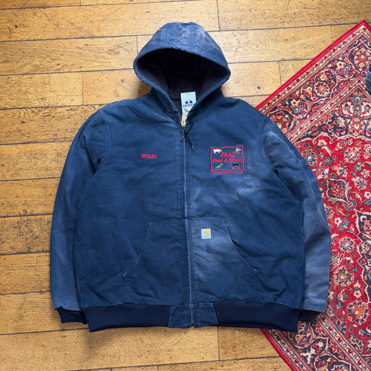 Vintage Carhartt Navy Blue Active Workwear Jacket - 2XL