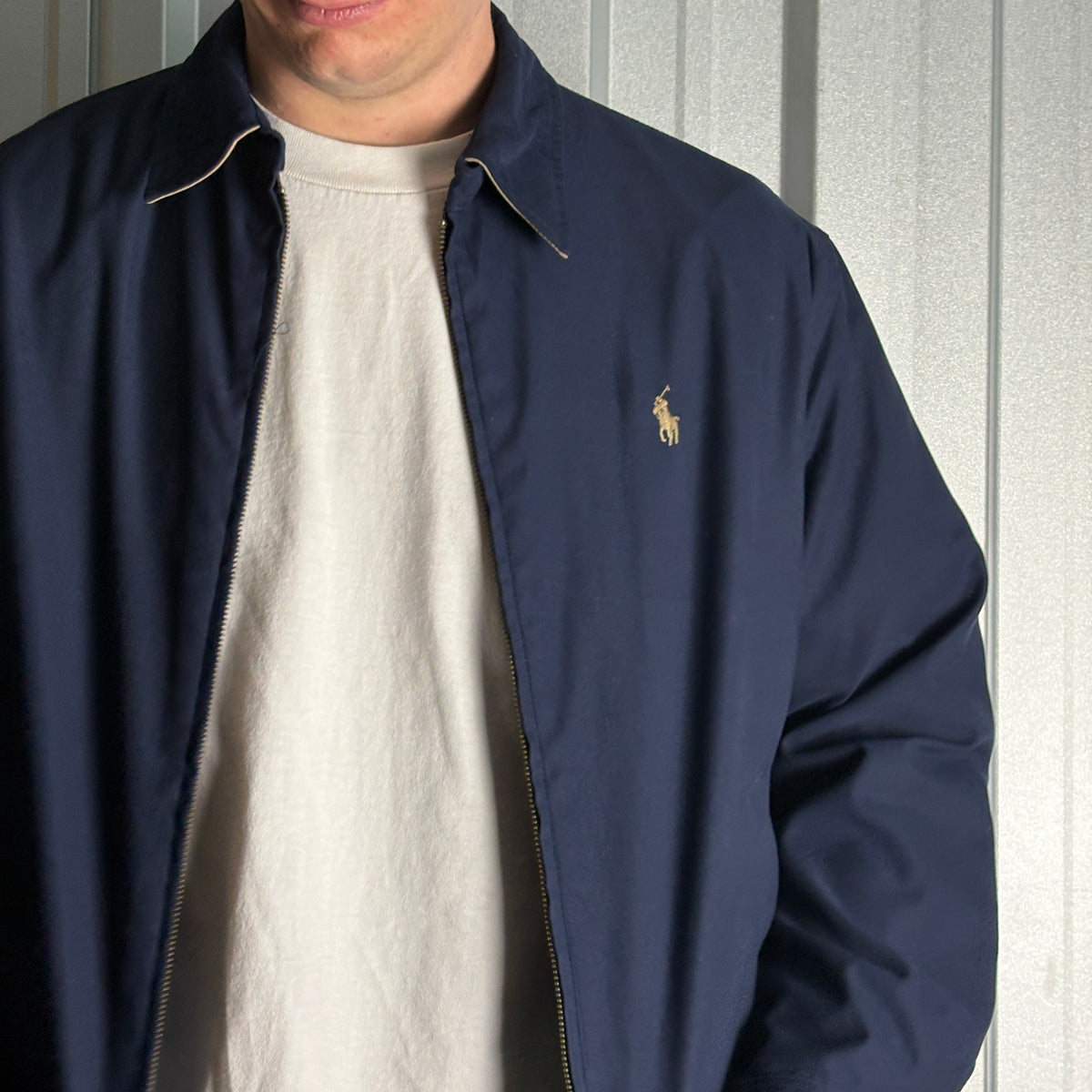 Vintage Ralph Lauren Navy Harrington Jacket - S