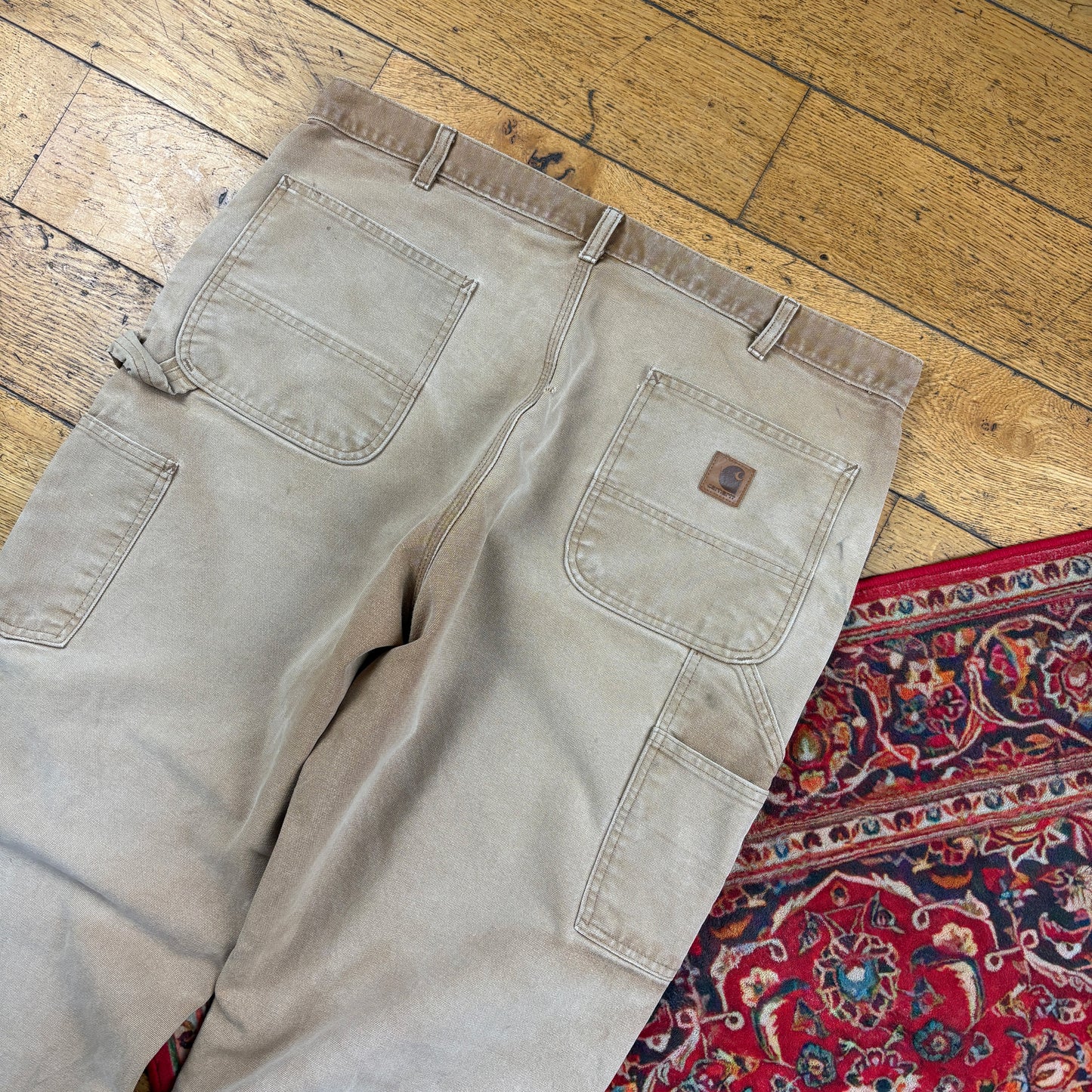 Vintage Carhartt Brown Workwear Carpenter Baggy Trousers - 38