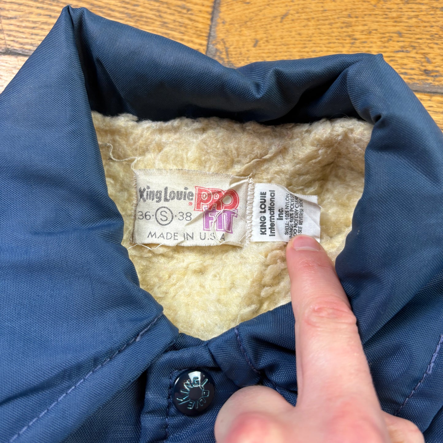 Vintage Navy Nylon Coach Harrington Jacket - S