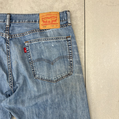 Vintage Levis 505 Straight Blue Denim Jeans - 36