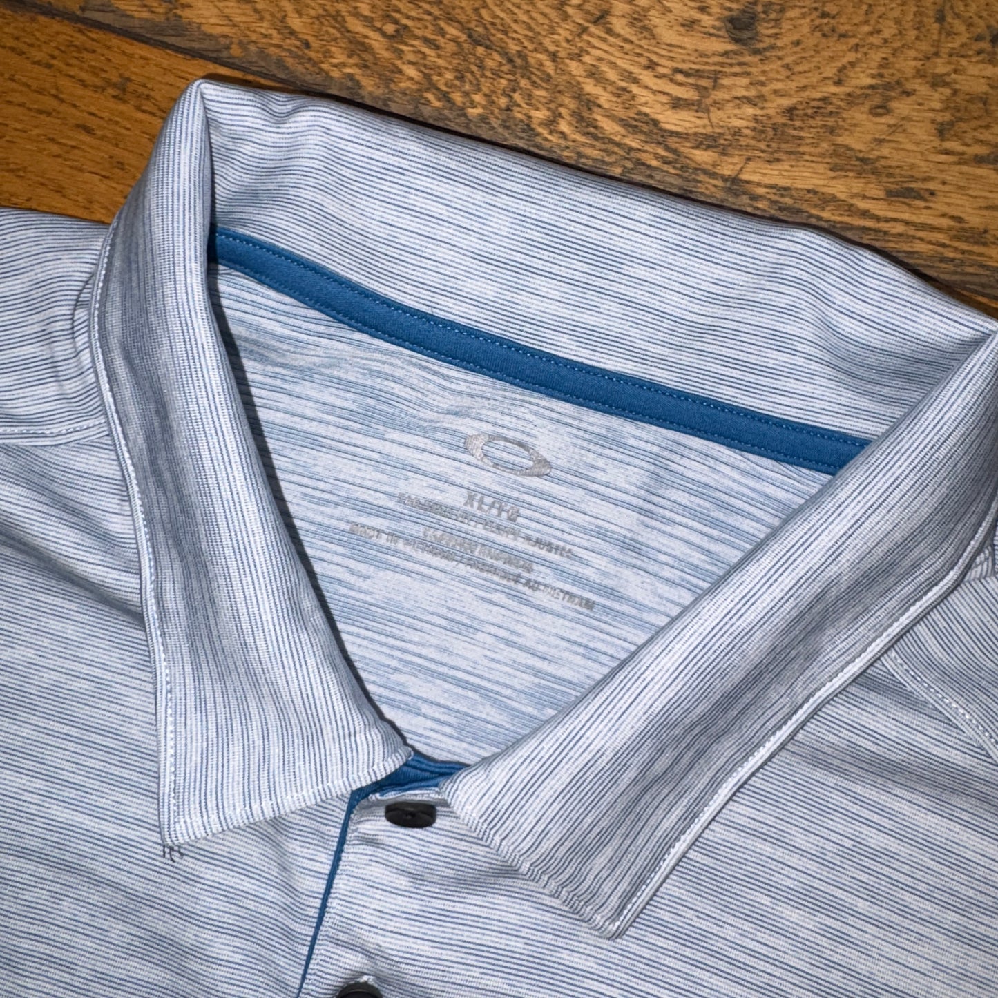 Vintage Oakley Blue Polo Shirt - XL