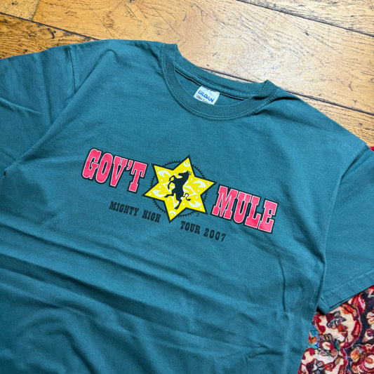 Vintage Gov't Mule Green 2007 Band Tour Graphic T-Shirt - S