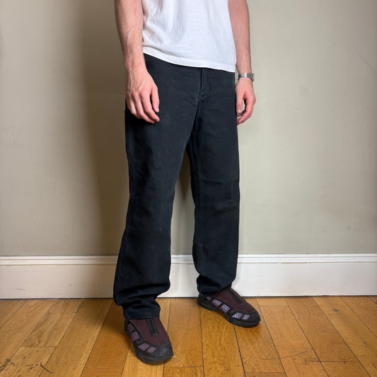 Vintage Carhartt Black Workwear Carpenter Baggy Trousers - 34L