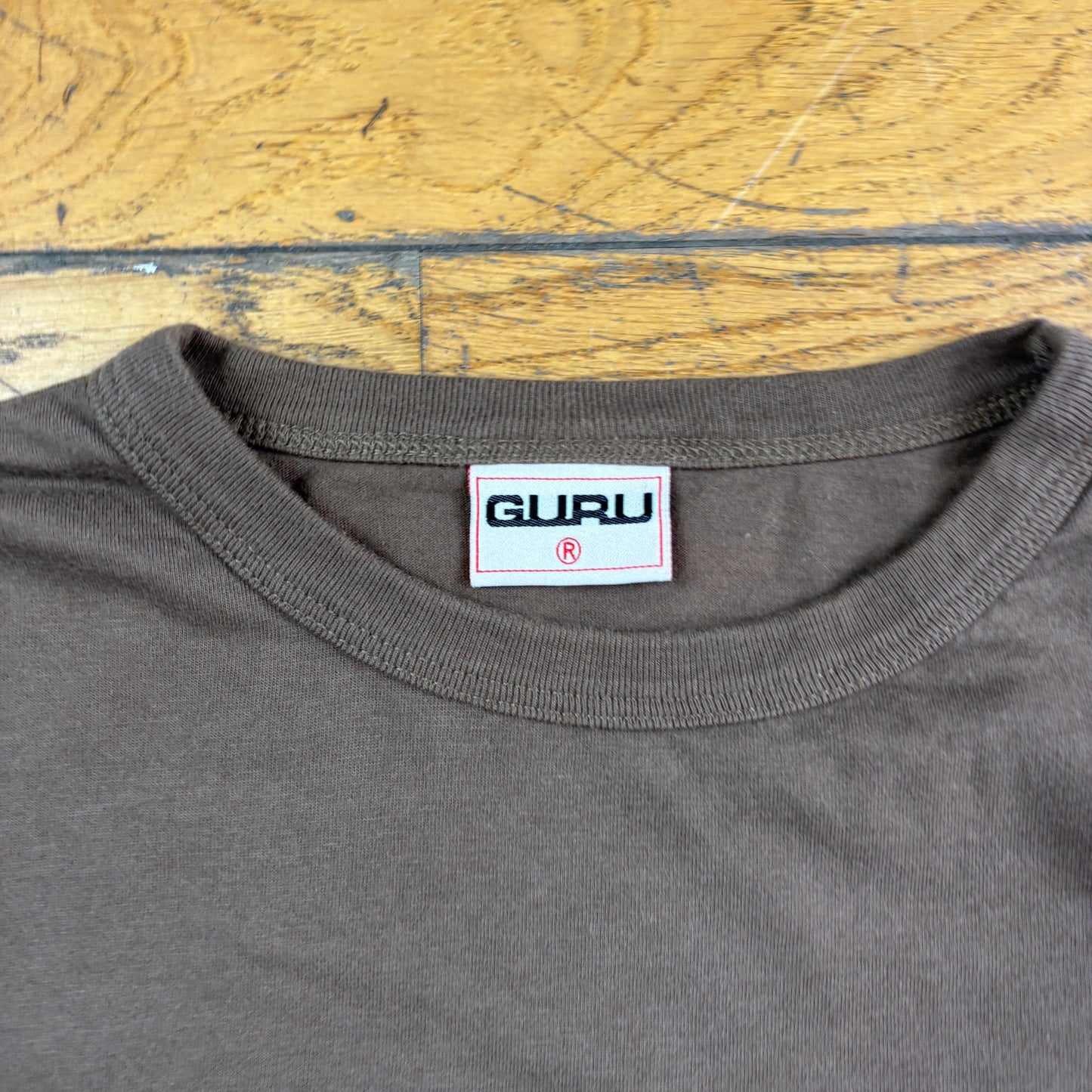 Vintage Guru Brown Skate Long Sleeve Flower Graphic T-Shirt - L