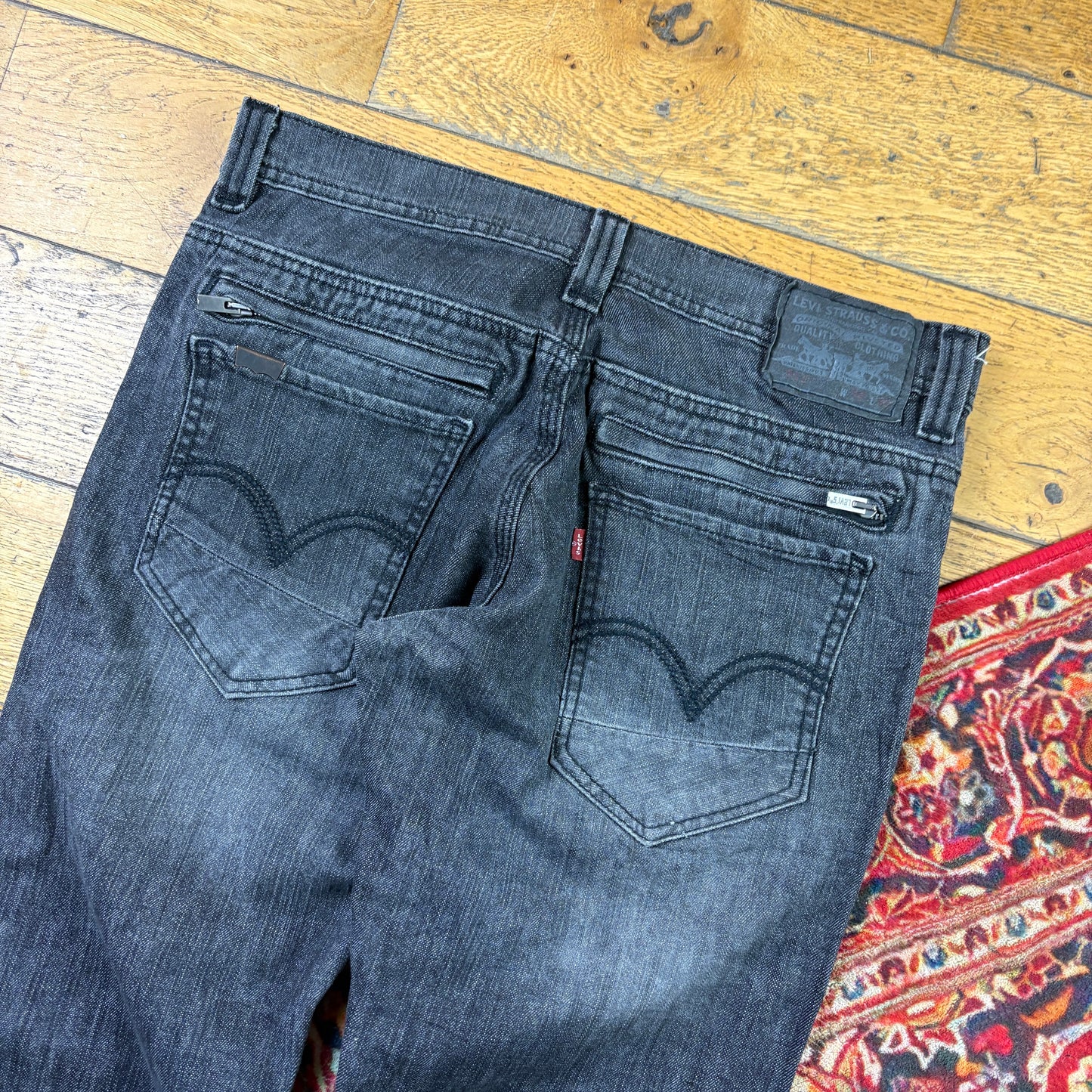 Vintage Levis 511 Slim Grey Denim Jeans - 34