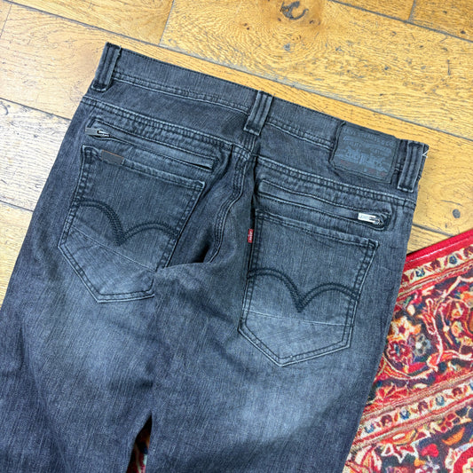 Vintage Levis 511 Slim Grey Denim Jeans - 34