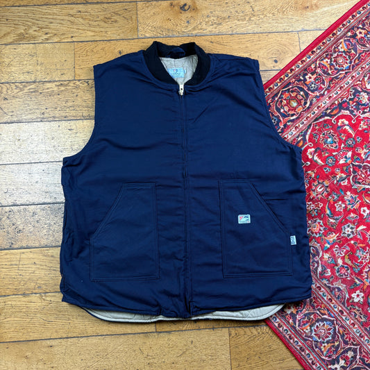 Vintage Navy Gilet Vest Workwear Carhartt Style Jacket - 2XL