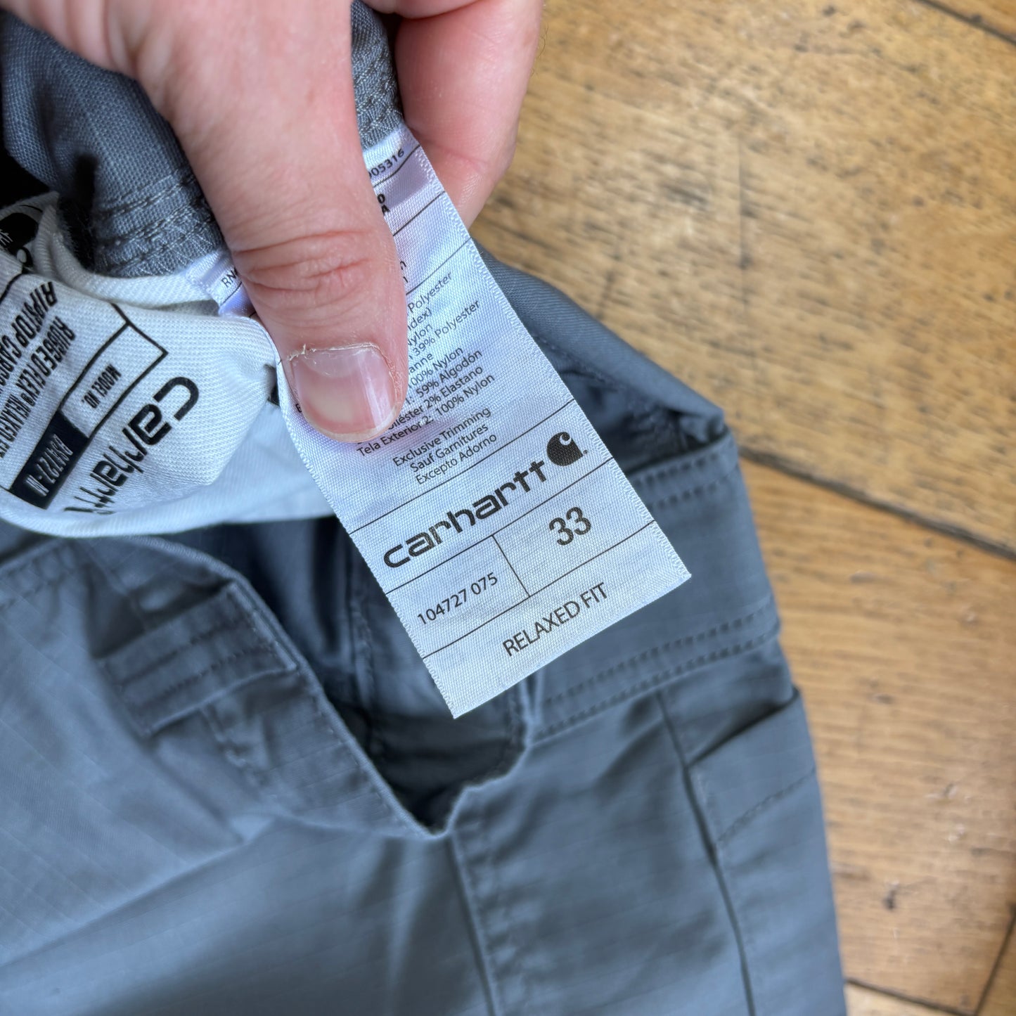 Vintage Carhartt Workwear Grey Baggy Carpenter Shorts - 33