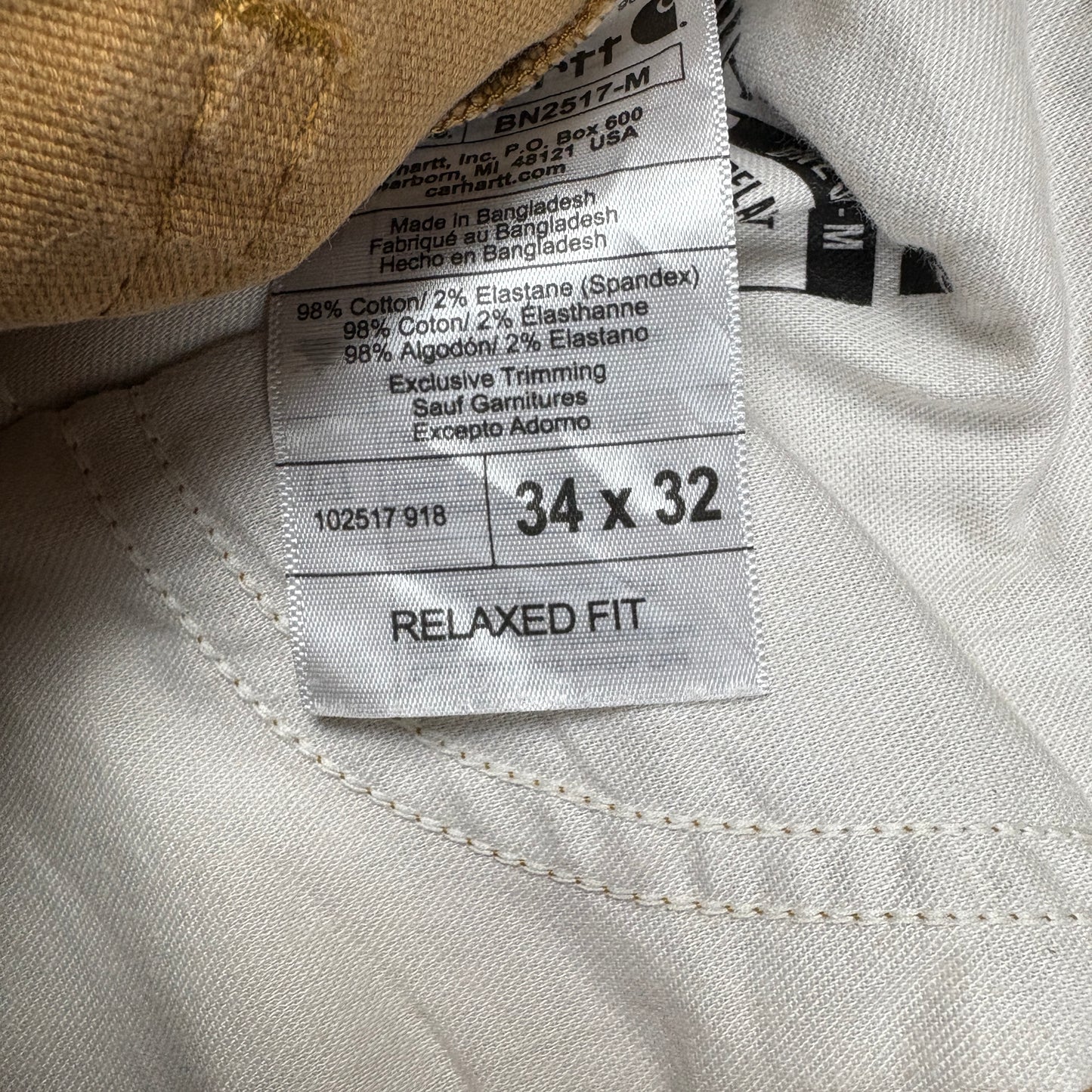 Vintage Carhartt Brown Workwear Carpenter Baggy Trousers - 36